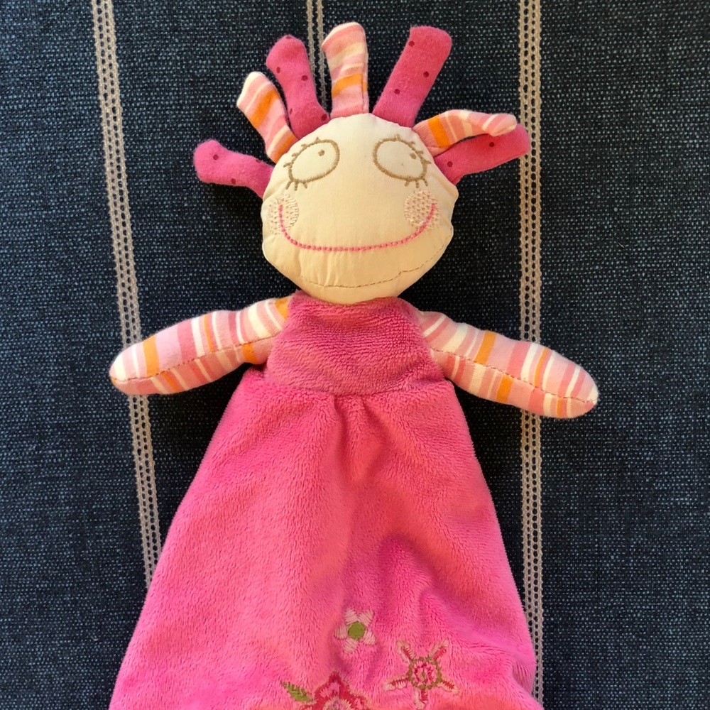 Maison Chic Pink Doll Lovey Security‎ Blanket
